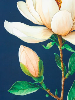 Цена за 2 шт. Пакет подарочный ламинированный Белая магнолия 26?12?32 см