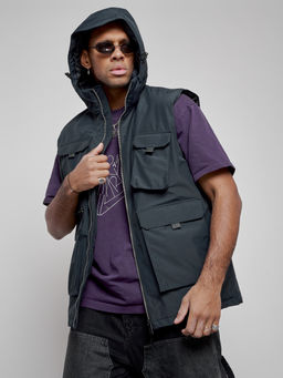 Куртка - жилетка трансформер 2 в 1 мужская зимняя темно-синего цвета 2409TS - Mtforce фото 24