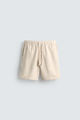 BERMUDA REGULAR FIT  ESTRUCTURA / Beige claro - Zara фото 7