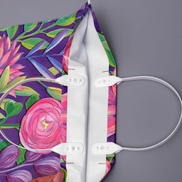 Цена за 10 шт. Пакет «Лепесток», полиэтиленовый с пластиковой ручкой, 36×33 см, 80 мкм