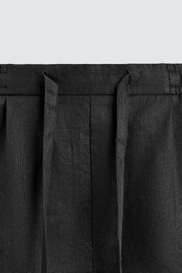 BERMUDA RELAXED FIT 100% LINO / Negro - Zara фото 9
