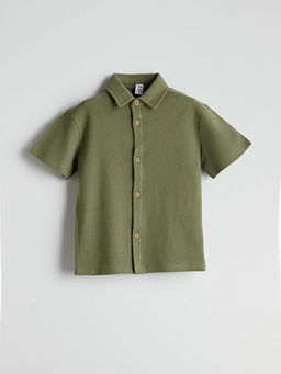 Basic Erkek ?ocuk Pamuklu G?mlek ve ?ort 2li