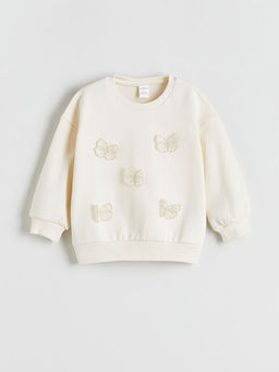 Kelebek Nak??l? K?z ?ocuk Sweatshirt