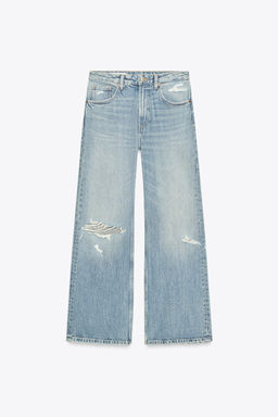 TRF RIPPED MID-WAIST BOYFRIEND JEANS - Zara фото 2