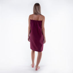 Полотенце банное Этель Парео с карманом 80*140 см. цв. темная сирень, 100% хл, вафля 240 г/м2  фото 5