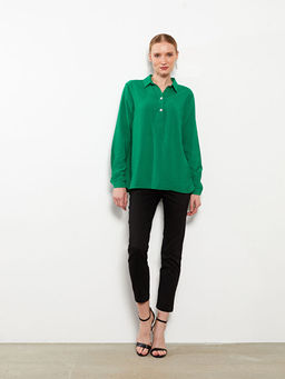 Y?ksek Bel Dar Fit D?z Gabardin Kad?n Pantolon