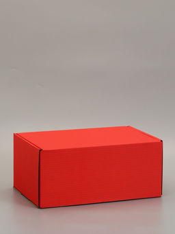 Коробка самосборная "Почтовая", красная, 40 х 27 х 18 см,