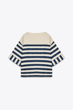STRIPED LINEN BLEND SHIRT - Zara фото 15