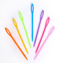 Игла пластиковая, набор 20 шт., размер 1 шт. 9 см, цвета МИКС