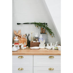 Банка стеклянная для сыпучих продуктов с керамической крышкой Доляна Зайка в золотом, 950 мл  фото 17