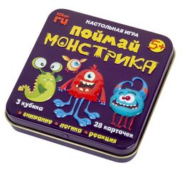 ! РАСПРОДАЖА Игра настольная "Поймай монстрика" в жестяной коробке (03527) "Десятое королевство"