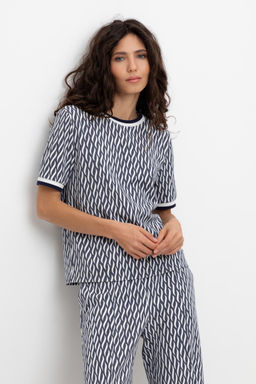 ЕВТ 3220/синие мини косы фуфайка жен