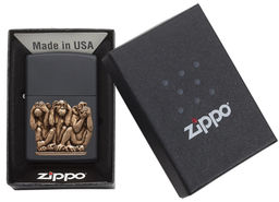 Зажигалка CZIPPO Три обезьяны | Three Monkeys 29409  фото 5