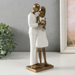 Фигурка полистоун «Папа, мама и дочь», 10×6.5×24.5 см