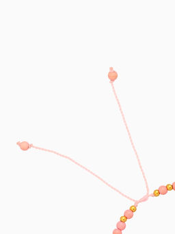 Браслет «Моана», длина 16 см, камень пирит, розовый