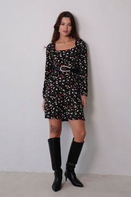 Платье с вырезом каре отрезное по талии - Martichelli фото 54