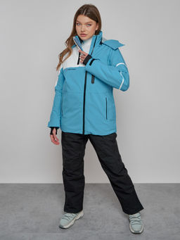 Горнолыжный костюм женский зимний голубого цвета 02321Gl - Chunmai фото 5