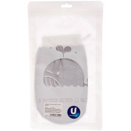 Цена за 2шт. Мочалка - варежка массажная "Premium - PASTERA", цвет серый агат, 24*15см (ZIPпакет)