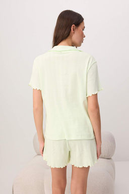 Mint %100 Pamuklu Baby Overloklu Fitilli/Pointel Orme Pijama Tak?m? THMSS26PT00204 - Trendyolmilla фото 4