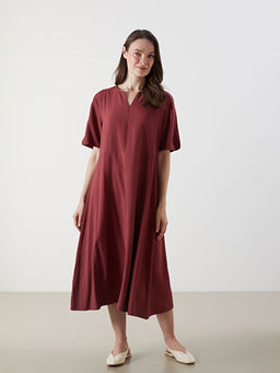 Ka??k Yaka A Kesim Elbise