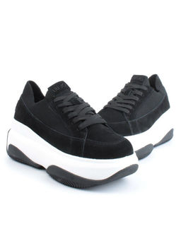 05-A9000-4 BLACK Кроссовки женские (натуральная замша)