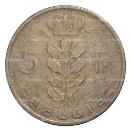 5 франков 1967 года Бельгия  Надпись на фламандском (BELGIE)