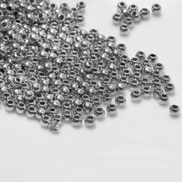 Цена за 2 шт. Бусина «Гематит» d=3 мм, (набор 10 г), цвет серебро