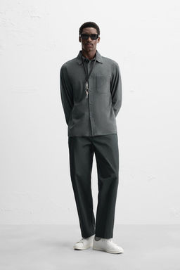 LIGHTWEIGHT FAUX SUEDE OVERSHIRT - Zara фото 17