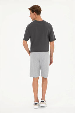 Мужские серые меланжевые вязаные шорты Неожиданная скидка в корзине - U.s. polo assn фото 4