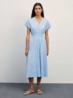 Платье миди с резинкой на талии / Zarina  фото 3