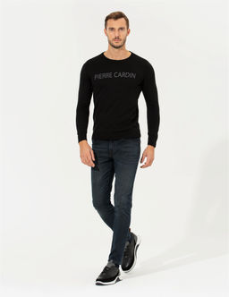 Siyah Slim Fit Bisiklet Yaka Triko Kazak - Pierre cardin фото 4