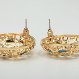 Серьги со стразами Блеск вечера клуб судьбы, белые в золоте - Qf фото 2