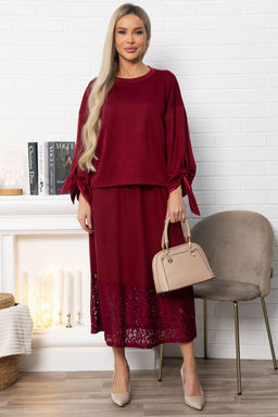 Джемпер с завязками Твист (бордовый) Б14867-10М