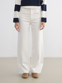 Wideleg Kad?n Jean Pantolon