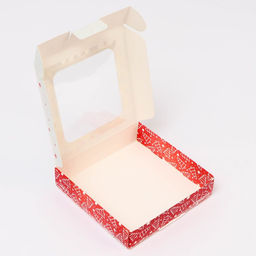 Цена за 5 шт. Коробка новогодняя подарочная складная с окном Прекрасного настроения, 13?13?3 см - UPAK LAND фото 5