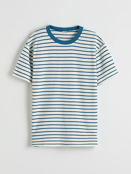 Bisiklet Yaka ?izgili Erkek ?ocuk Ti??rt