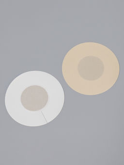 Цена за 4 шт. Стикини на грудь «Круг», набор - 5 пар, на клеевой основе, 6×6 см, бежевая