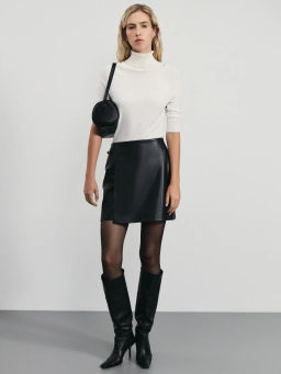 Юбка мини из искусственной кожи / Zarina  фото 2