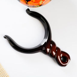 Горшочки для запекания Псковский гончар «Мак на чёрном», набор 4 шт., 850 мл, с ухватом, керамика