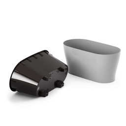 Горшок цветочный "Лея" 4л овальный двойной (с автополивом) (серый) М8591