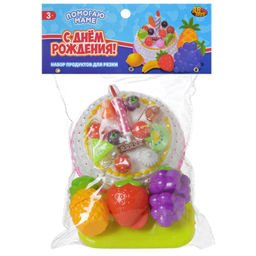Помогаю Маме. Торт и фрукты для резки, 26 предметов, в пакете - Abtoys фото 5