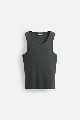 COTTON - HEMP RIBBED TANK TOP - Zara фото 7