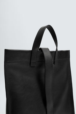 LEATHER BACKPACK - Zara фото 5