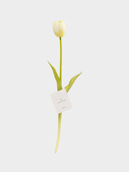 Цветок искусственный, 40 см, полиэтилен, Белый тюльпан, Interior spring