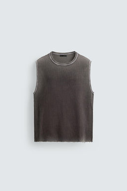 CAMISETA TANK PUNTO  LAVADO / Marr?n