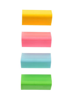 Набор 8 штук ластиков треугольных Пастельных (штрихкод на штуке)