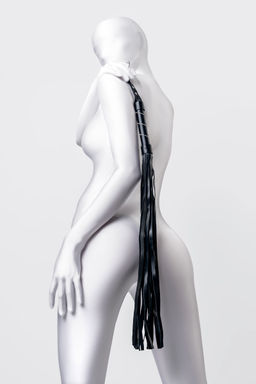 Флоггер Anonymo #0005, PU кожа, черный, 64 см - Toyfa фото 3