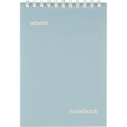 Блокнот Attache Акварель гребень картон А6. 40л голубой  фото 2