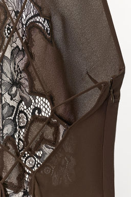 VESTIDO HALTER ENCAJE / Marr?n - Zara фото 7