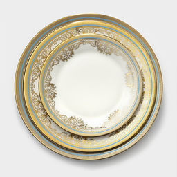 Набор тарелок фарфоровых Royal, 3 предмета: d=18/23/25,7 см, цвет белый